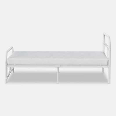 Rack Furniture Melissa Steel Twin Size Home Furniture Kids Bed Frame, White
