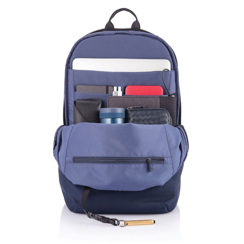 XD Design Bobby Soft Anti Theft Travel Laptop Backpack Bag with USB Port, Navy