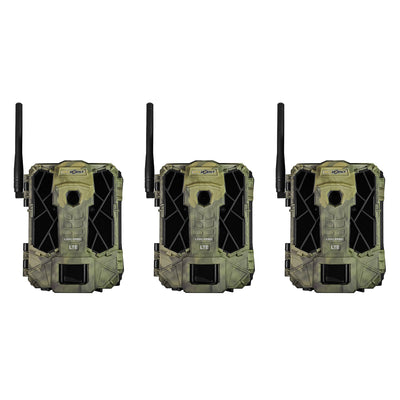 Spypoint 12MP NoGlow 4G LTE Cellular Video Hunting Game Trail Camera (3 Pack)