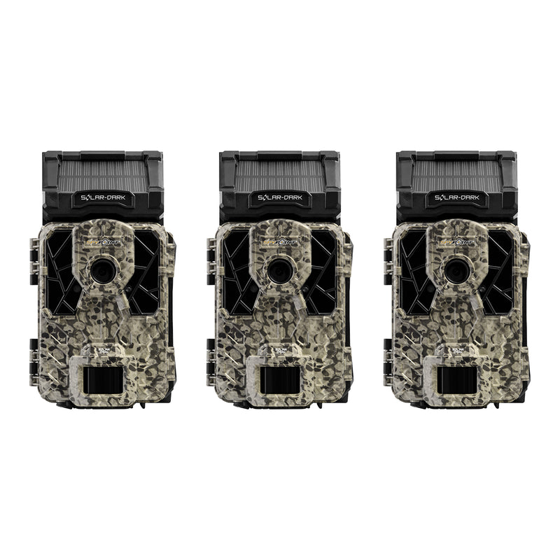 SPYPOINT SOLAR-DARK 12MP Invisible IR Video Hunting Game Trail Camera (3 Pack)
