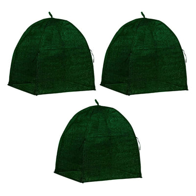 NuVue 20250 22 Inch Winter Plant Shrub Protection Cover, Hunter Green (3 Pack)