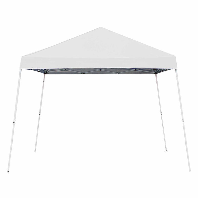 Z-Shade 10x10 Angled Instant Shade Portable Tent, White (Refurbished)