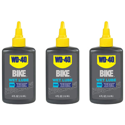 WD-40 BIKE 4 Ounce Wet and Muddy Condition Bike Chain Lubricant (3 Pack)