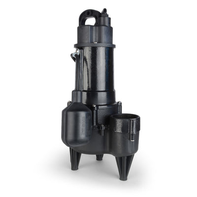 Eco-Flo RSE50W 1/2 HP 5700 GPH Cast Iron Sewage Pump w/ Angle Switch & Impeller