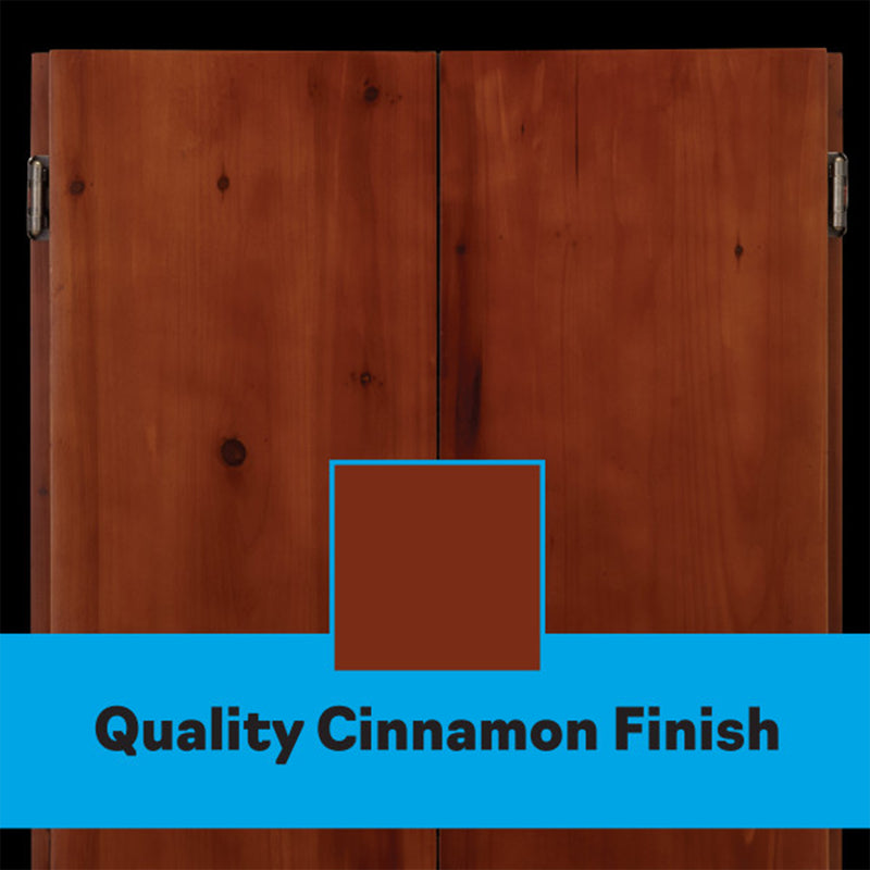 Viper Metropolitan Cinnamon Finish Sisal Bristle Steel Tip Dartboard Cabinet