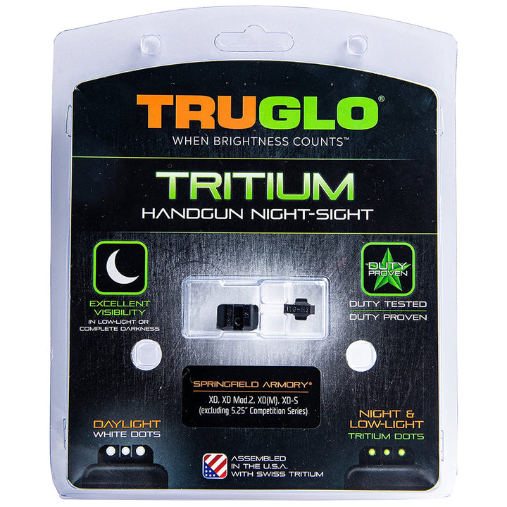 TruGlo Glow in the Dark Pistol Sight for Springfield XD, XDM, & XDS (2 Pack)