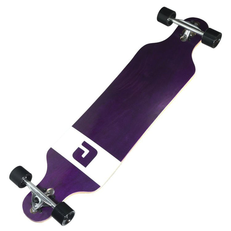 MBS 40014 Atom Drop Through 40-Inch Maple Longboard Skateboard, Purple Veneer