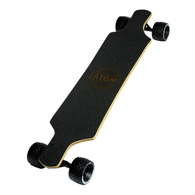 MBS 40026 Atom Drop Through 39-Inch Longboard Skateboard Cruiser, Black and Wood