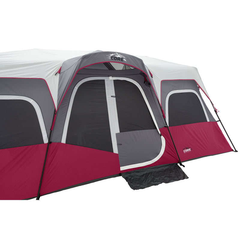 CORE Equipment 12 Person 18x10 Feet Double Door Instant Cabin Tent, Wine (Used)