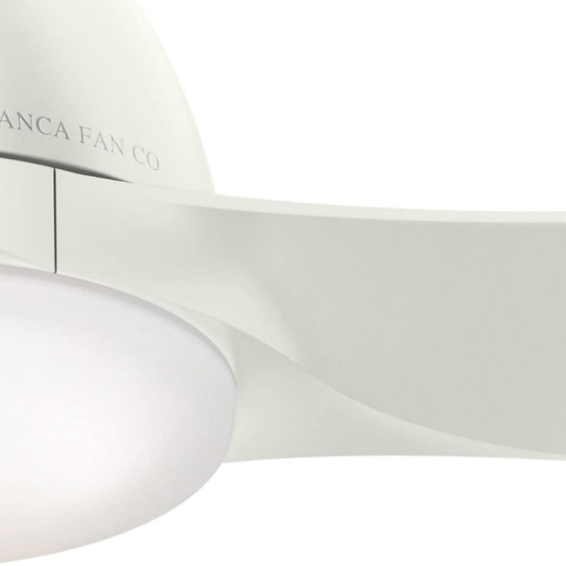 Hunter Casablanca 44" Ceiling Fan w/ LED Lights and Remote Control, Fresh White