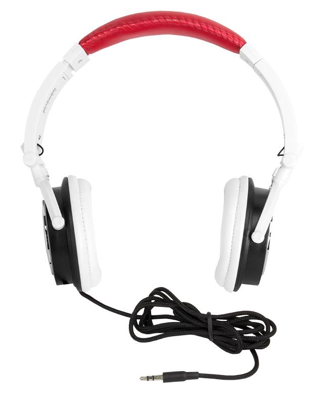 VM Audio SRHP3 Stereo MP3/iPhone iPod Over Head On Ear DJ Headphones Red/White