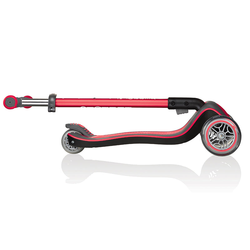 Globber Elite Deluxe 3-Wheel Kids Kick Scooter for Boys and Girls, Red(Open Box)