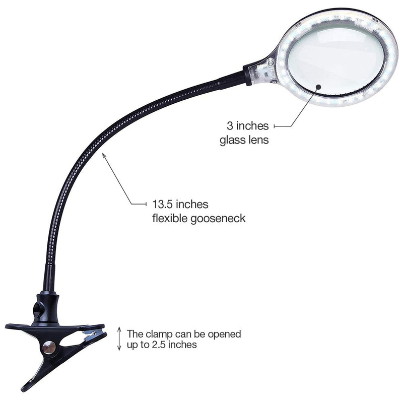 Brightech LightView Flex Magnifying LED Desk Lamp with Flexible Stand