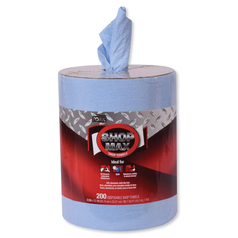Tork 450338 Advanced ShopMax Soft Cleaning Wiper 450 Centerfeed Refill, Blue