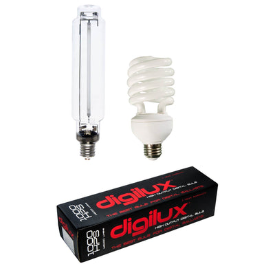 NEW! Digilux DX1000 HPS 1000 Watt Digital Grow Light Bulb + 32W Fluorescent Bulb