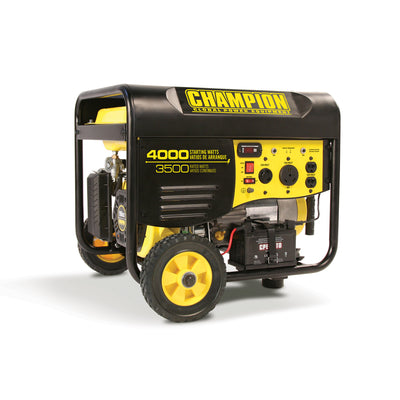 Champion 46565 Portable Wheeled Electric Start Gas Powered 3500 Watt Generator
