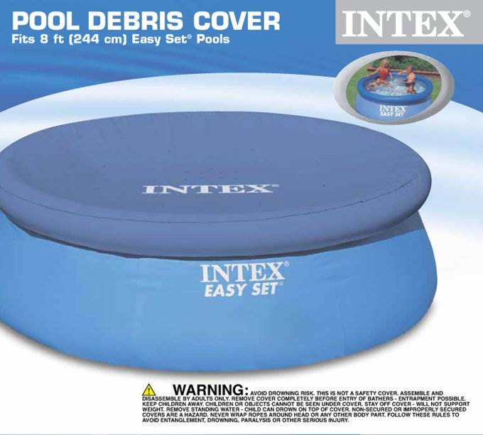 Intex 7.3 Ft Above Ground Swimming Pool Vinyl Round Cover Tarp (Open Box)