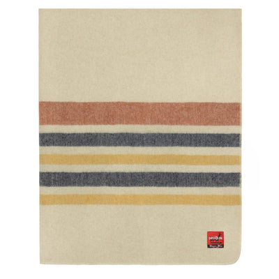 Swiss Link Bay Point 87 x 60 Inch Classic Stripe Wool Throw Blanket, Multicolor