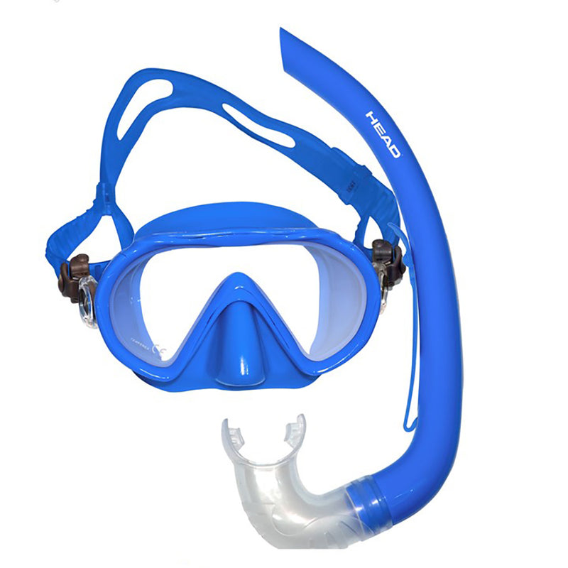 HEAD Adventure Junior Combo 4-in-1 Complete Snorkeling Diving Kit, Light Blue