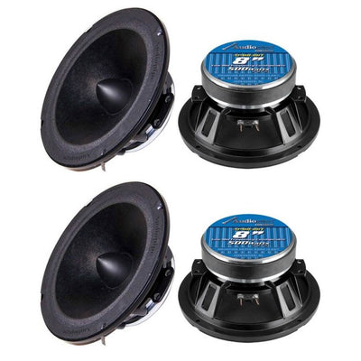 4) Audiopipe APMB-8BT 8" 2000W Low/Mid 8 Ohm Car Loudspeakers Speakers APMB8BT