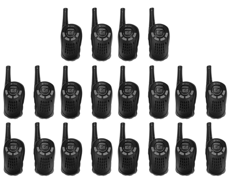 20 COBRA MicroTalk CX101A 16-Mile 22-Channel GMRS FRS 2-Way Walkie Talkie Radios