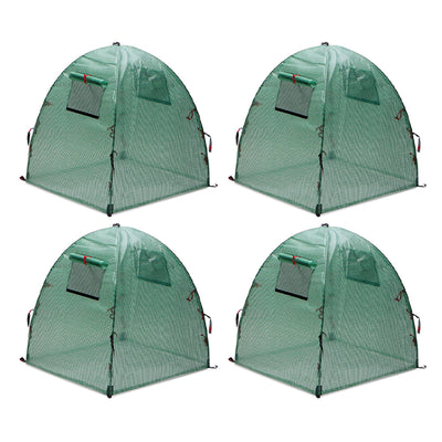 NuVue 24044 Vueshield Greenhouse w/ 4 Stakes and Roll Up Screen Windows (4 Pack)