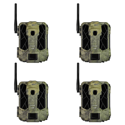 Spypoint 12MP NoGlow 4G LTE Cellular Video Hunting Game Trail Camera (4 Pack)