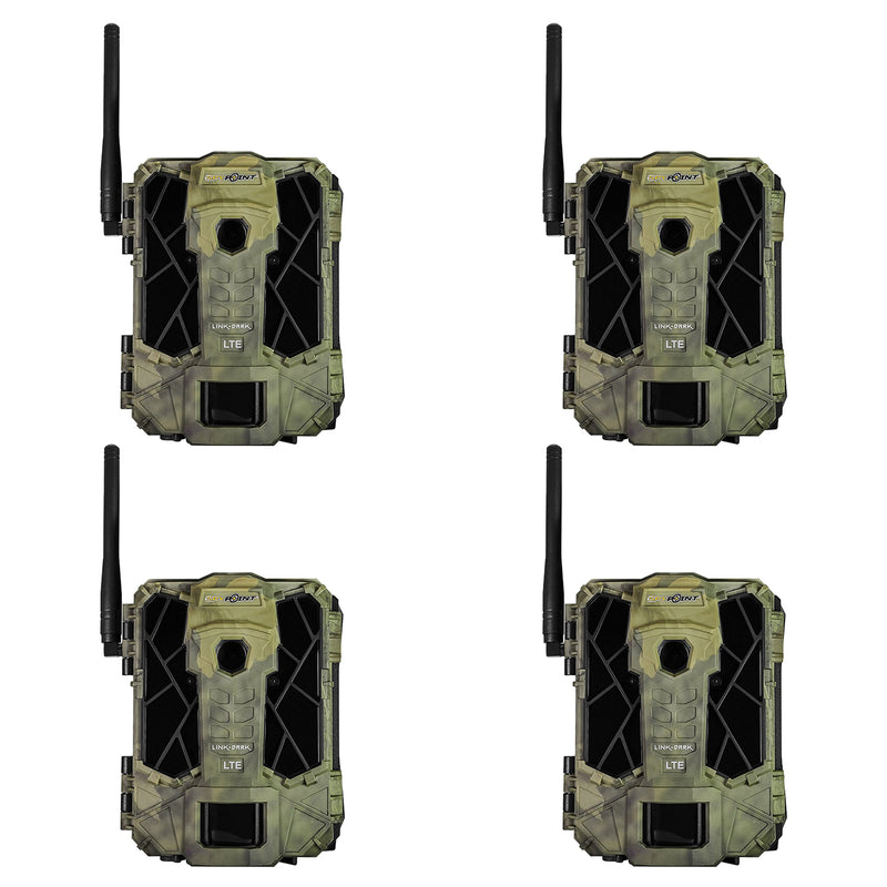 Spypoint 12MP NoGlow 4G LTE Cellular Video Hunting Game Trail Camera (4 Pack)