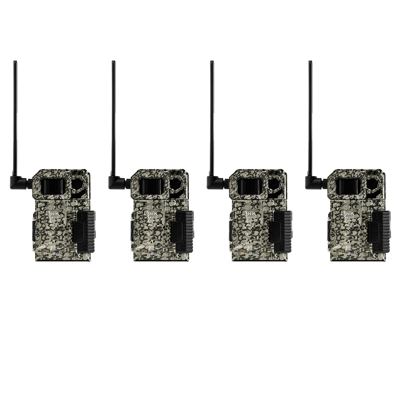 Spypoint Outdoor Cellular LTE Game Trail Camera with 80-Foot Detection (4 Pack)