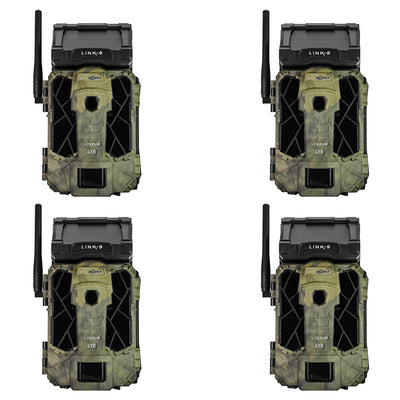 SPYPOINT LINK-S 12MP Solar 4G LTE HD Video Hunting Game Trail Camera (4 Pack)