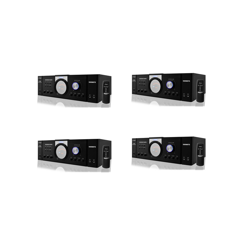 Pyle 4 x PT1100 Bluetooth 4 Channel 1000 Watt Home Theater Power Amp (4 Pack)