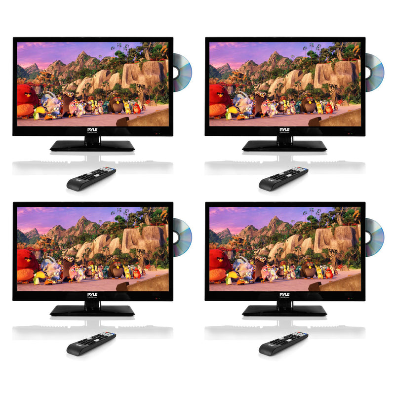 Pyle 23.6 Inch Widescreen 1080p LED HD TV Television w/ CD/DVD Player (4 Pack)