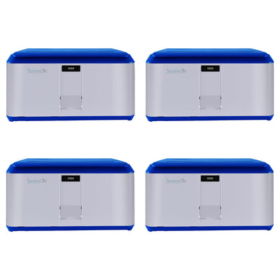 SereneLife 21 Gallon Capacity Safety Security Locking Storage Container (4 Pack)