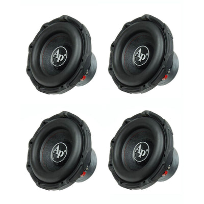 Audiopipe 10" Loud 1,200W Powerful Car Mounting Audio Subwoofer System (4 Pack)
