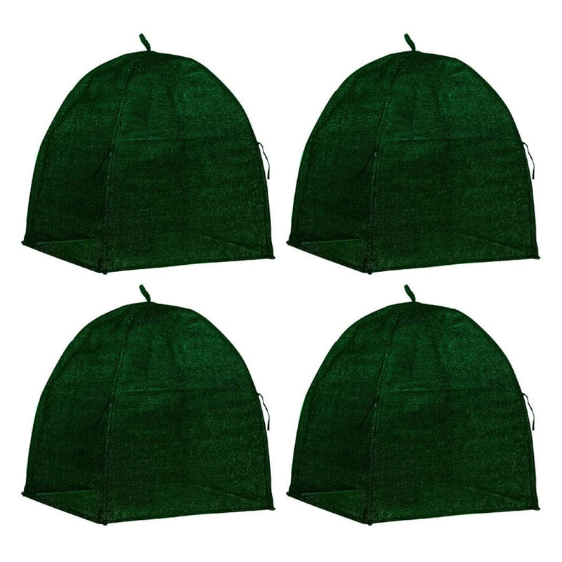 NuVue 20250 22 Inch Winter Plant Shrub Protection Cover, Hunter Green (4 Pack)