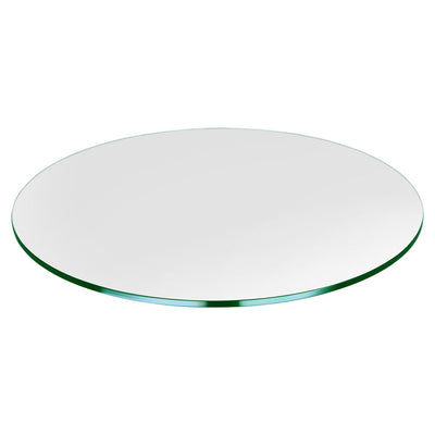 Dulles Glass 30 Inch Round Flat Polish 3/8 Inch Thick Tempered Glass Table Top