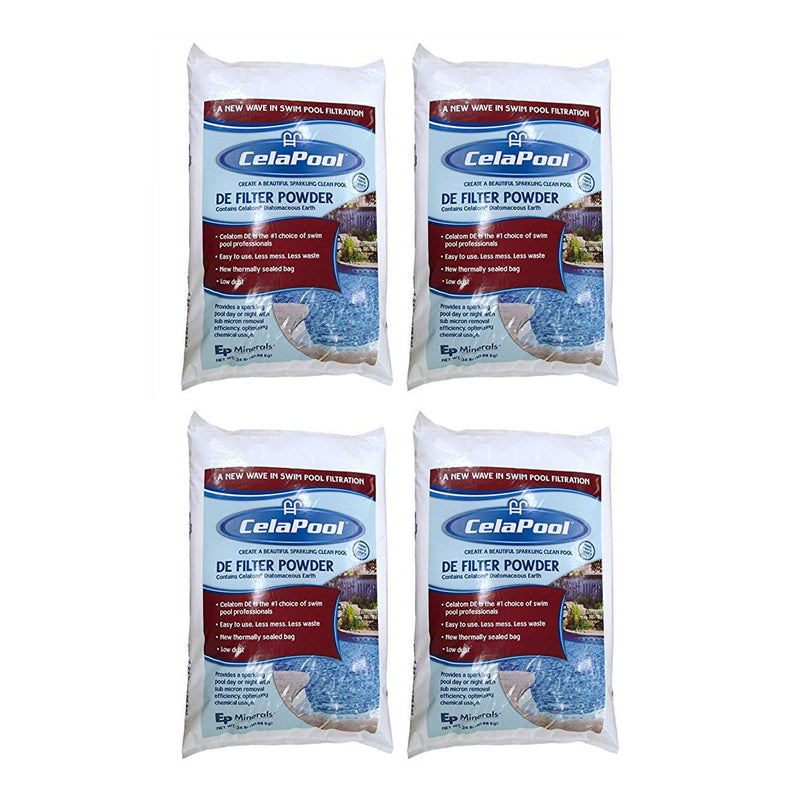 CelaPool Swimming Pool DE Filter Diatomaceous Earth Powder 24lbs 4-pack