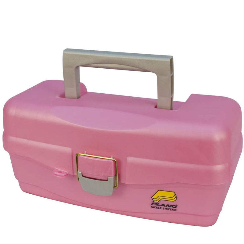 Plano 500089 Youth Fishing Tackle Bait Storage Box with Removable Tray, Pink