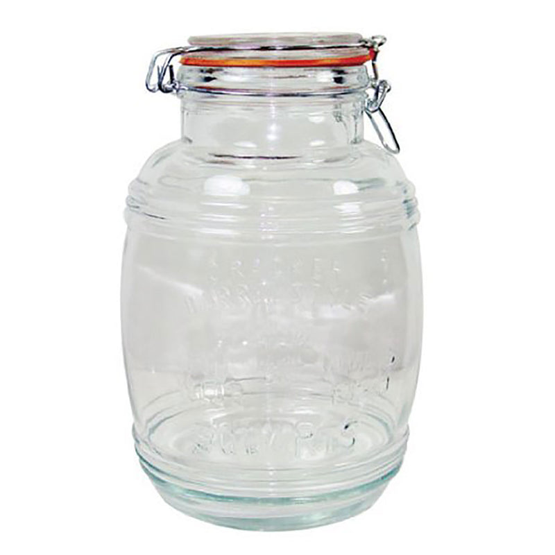 Grant Howard 50132 3 Quart Glass Cracker Barrel Jar with Wire Bail Closure Lid