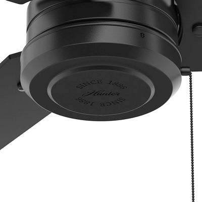 Hunter Fan Company Cassius 44 Inch Ceiling Fan with Chain, Matte Black (2 Pack)