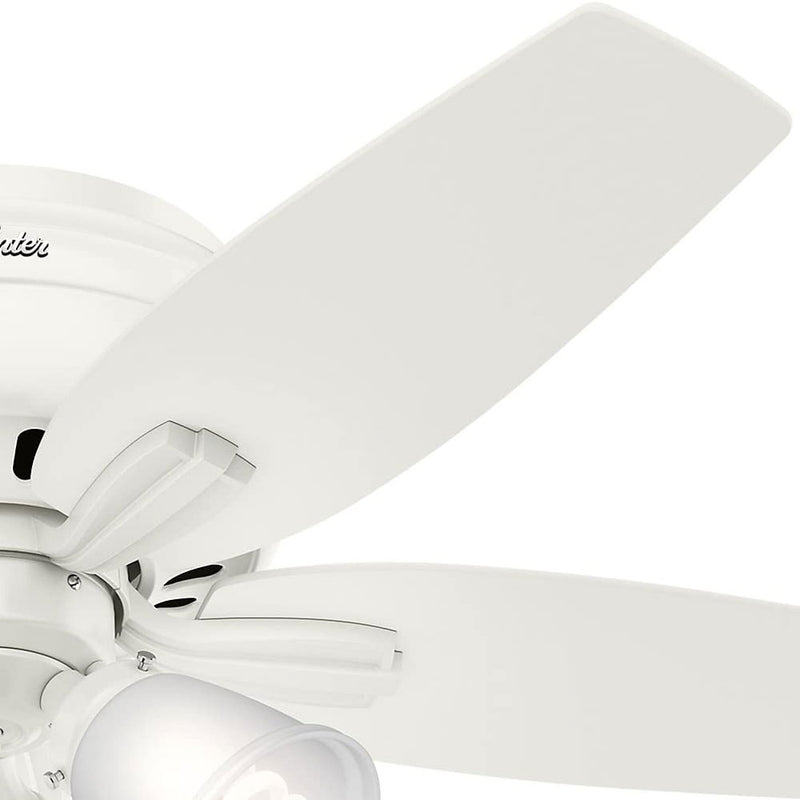Hunter Fan Company Newsome Low Profile 42 Inch 5 Blade Ceiling Fan, Fresh White