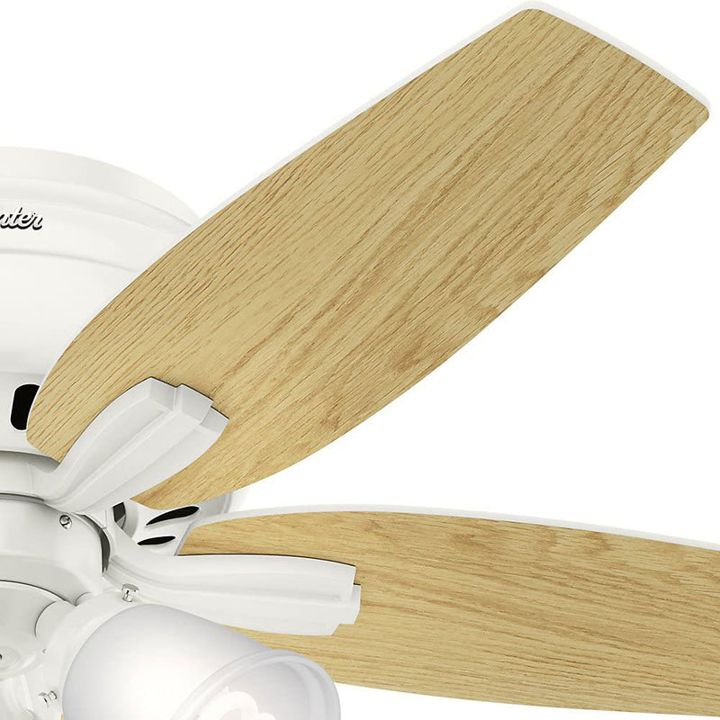 Hunter Fan Company Newsome Low Profile 42 Inch 5 Blade Ceiling Fan, Fresh White