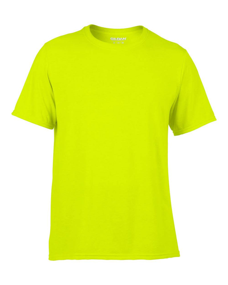 4) Gildan Mens XL Adult Performance Dry Fit Short Sleeve T-Shirt Yellow