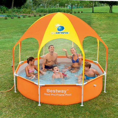 Bestway 8'x20" Splash-in-Shade Kids/Children Spray Play Pool with Canopy | 56193