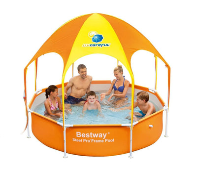 Bestway 8'x20" Splash-in-Shade Kids/Children Spray Play Pool with Canopy | 56193