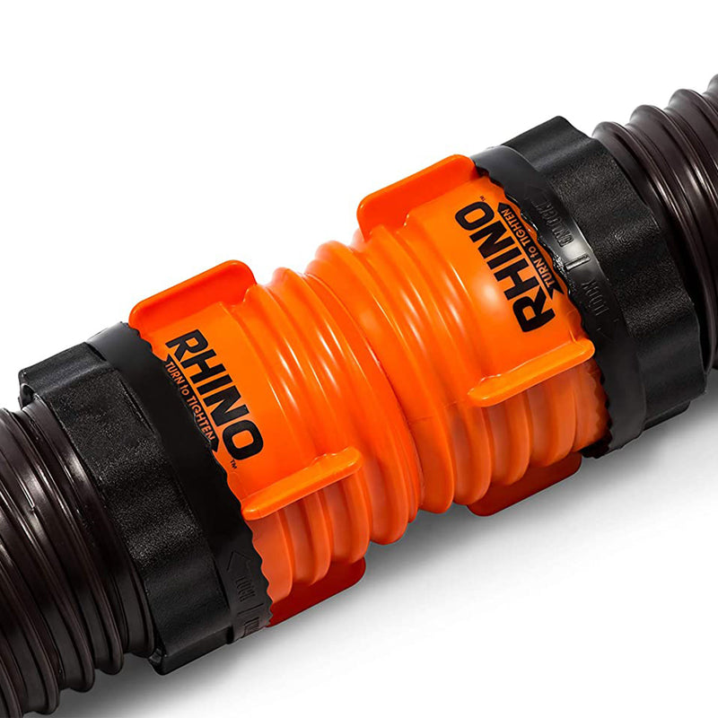 Camco RhinoFLEX RV Sewer Hose Connector Coupler w/Locking Rings, Accessory Only