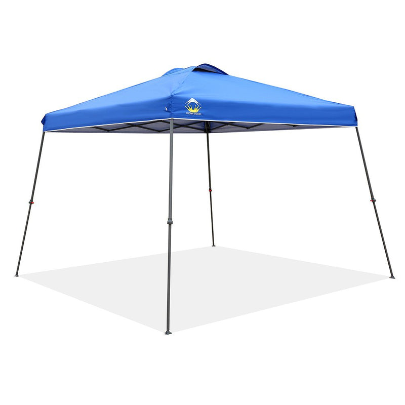 Crown Shades 11 x 11 ft. Outdoor Instant Folding Canopy with Wheeled Bag, Blue
