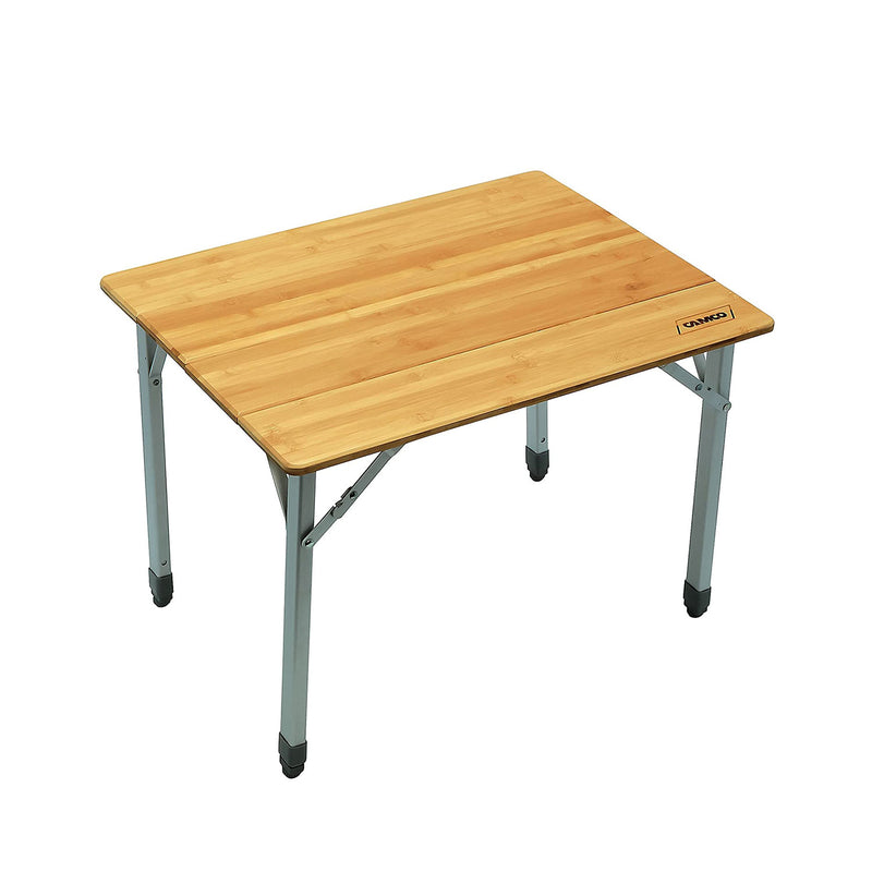 Camco Compact Folding Bamboo Table, Ideal for Picnicking, Camping, and Tailagtes