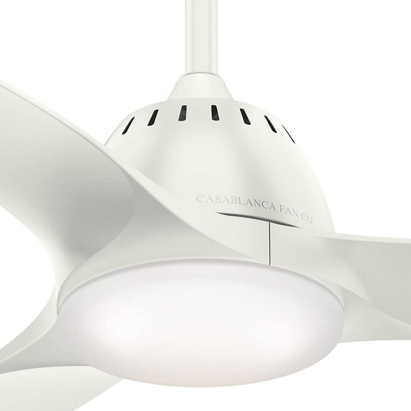 Hunter Casablanca 44" Ceiling Fan w/ LED Lights and Remote Control, Fresh White