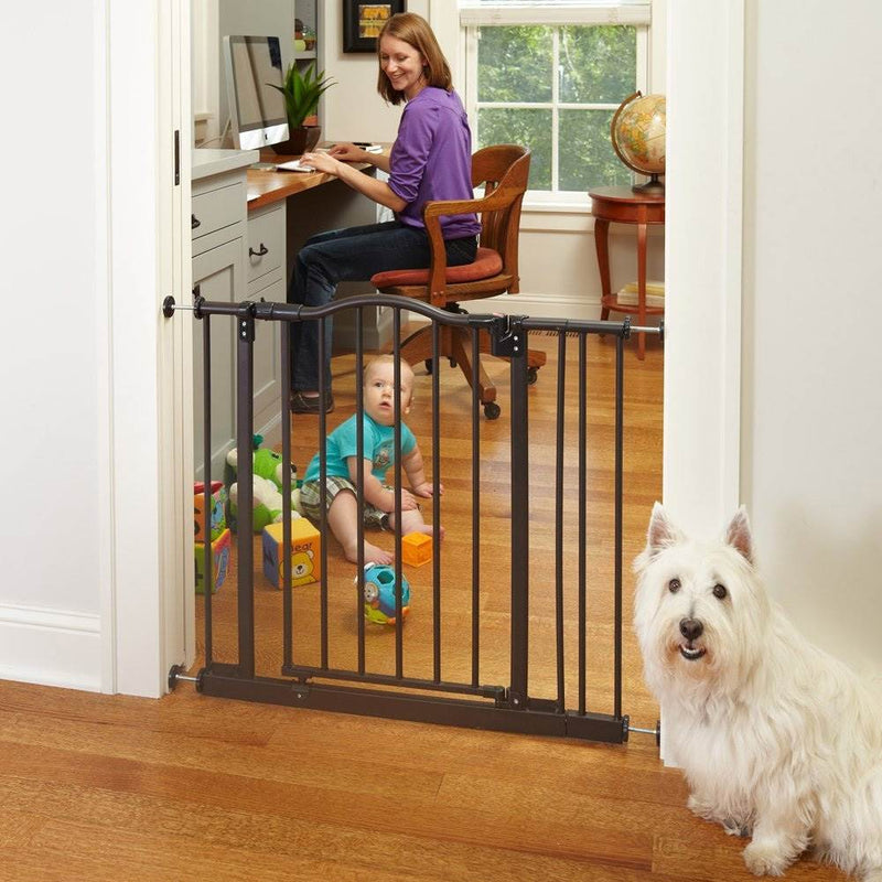 North States 4916 Portico Arch Metal Baby Safety Child Pet Gate, Bronze (2pack)